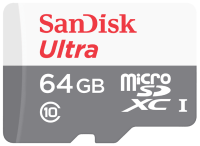 Карта памяти microSDXC SanDisk Ultra 64 ГБ (SDSQUNR-064G-GN3MN)