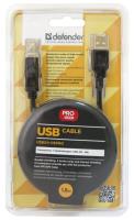 Кабель DEFENDER USB04-06PRO, USB2.0, AM-BM, 1.8 м .